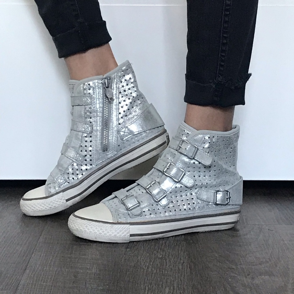 Ash Virgin Star silver high-top sneaker